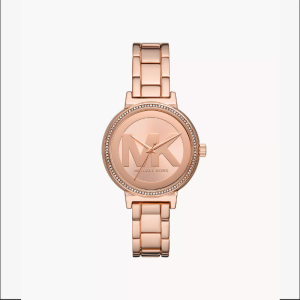 Michael Kors Women’s Quartz Rose Gold Stainless Steel Rose Gold Dial 36mm Watch MKO1052 (Without Tag)