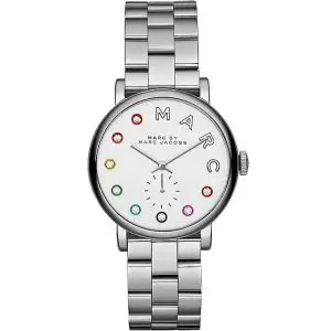 Marc by Marc Jacobs Women’s Quartz Silver Stainless Steel White Dial 37mm Watch MBM3420