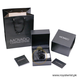 Movado Women's Quartz Swiss Made Black Leather Strap Black Dial 42mm Watch 3600483 - Image 12