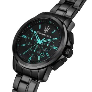 Maserati Successo Aqua Edition Men’s Chronograph Quartz Black Stainless Steel Black Dial 45mm Watch R8873644003