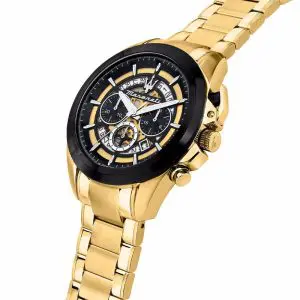 Maserati Men’s Chronograph Quartz Gold Stainless Steel Black Dial 45mm Watch R8873612058