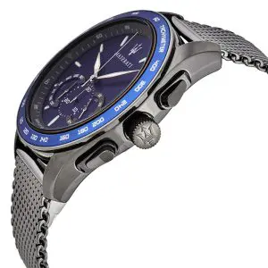 Alternative view of Maserati Men’s Chronograph Quartz Grey Stainless Steel Blue Dial 45mm Watch R8873612009