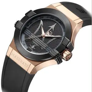Alternative view of Maserati Men’s Quartz Black Silicone Strap Black Dial 40mm Watch R8851108002