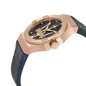 Alternative view of Maserati Men’s Quartz Blue Leather Strap Blue Dial 42mm Watch R8851108027