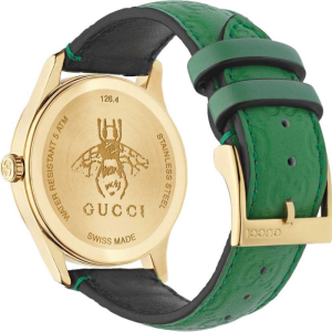 Alternative view of Gucci Women’s Swiss-Made Quartz Green Leather Strap Green Dial 38mm Watch YA1264099