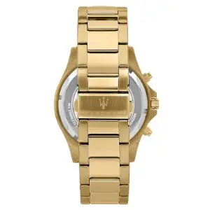 Maserati Men’s Chronograph Quartz Gold Stainless Steel Blue Dial 44mm Watch R8873640008 - Image 3