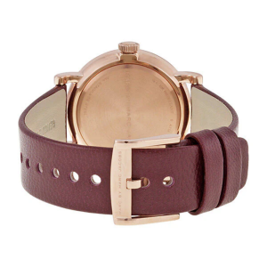 Marc by Marc Jacobs Women’s Quartz Maroon Leather Strap Maroon Dial 37mm Watch MBM1267 - Image 3