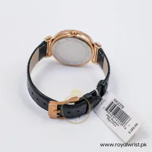 Michael Kors Women’s Quartz Black Leather Strap Rose Gold Dial 39mm Watch MK2376 - Image 10