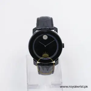 Alternative view of Movado Women's Quartz Swiss Made Black Leather Strap Black Dial 42mm Watch 3600483