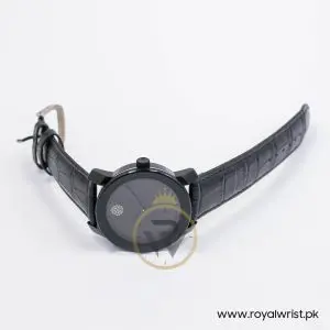 Movado Women's Quartz Swiss Made Black Leather Strap Black Dial 42mm Watch 3600483 - Image 4