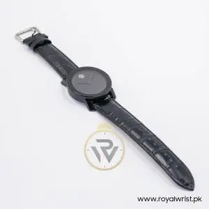 Movado Women's Quartz Swiss Made Black Leather Strap Black Dial 42mm Watch 3600483