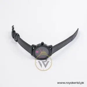 Movado Women's Quartz Swiss Made Black Leather Strap Black Dial 36mm Watch 3600482 - Image 4