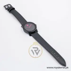 Movado Women's Quartz Swiss Made Black Leather Strap Black Dial 36mm Watch 3600482 - Image 5