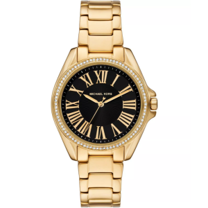 Michael Kors Women’s Quartz Rose Gold Stainless Steel Black Dial 39mm Watch MK4852