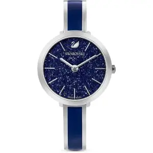 SWAROVSKI Women’s Swiss Made Quartz Two-tone Metal Chain Blue Dial 32mm Watch 5580533