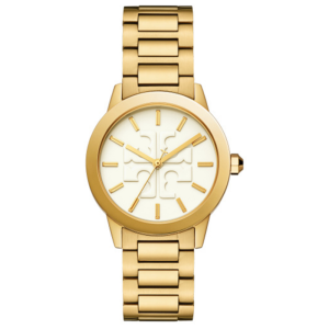 Tory Burch Women’s Quartz Gold Stainless Steel White Dial 36mm Watch TBW1078 (Without Tag)