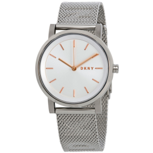 DKNY Women’s Quartz Silver Stainless Steel White Dial 34mm Watch NY2620 (Without Tag)