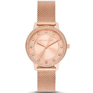Michael Kors Women’s Quartz Rose Gold Stainless Steel Rose Gold Dial 36mm Watch MKO1012