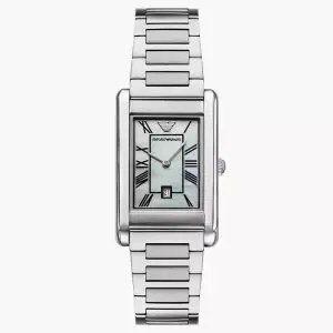 Emporio Armani Men’s Quartz Silver Stainless Steel Mother Of Pearl Dial 25mm Watch AR11664