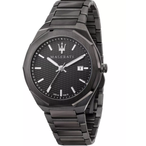 Maserati Men’s Quartz Dark Grey Stainless Steel Black Dial 45mm Watch R8853142001