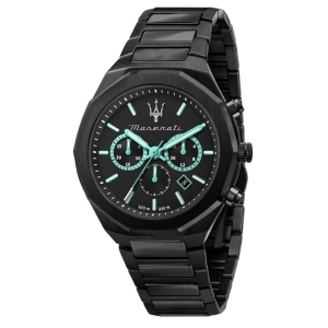 Maserati Men’s Chronograph Quartz Black Stainless Steel Black Dial 45mm Watch R8873644001