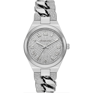 Michael Kors Women’s Quartz Silver Stainless Steel Crystal Pave Dial 37mm Watch MK7488 (Without Tag)