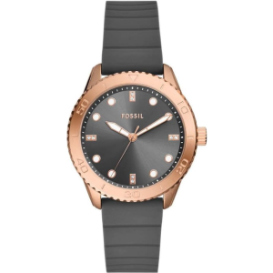 Fossil Women’s Quartz Grey Silicone Strap Grey Dial 38mm Watch BQ3950 (Without Tag)