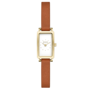 Skagen Women’s Quartz Brown Leather Strap White Dial 30mm Watch SKW3149 (Like New)