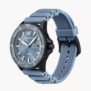 Alternative view of Emporio Armani Men’s Quartz Ice Blue Silicone Strap Ice Blue Dial 42mm Watch AR11685