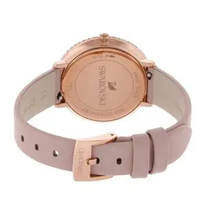 Alternative view of SWAROVSKI Women’s Swiss Made Quartz Pink Leather Strap White Dial 34mm Watch 5519223