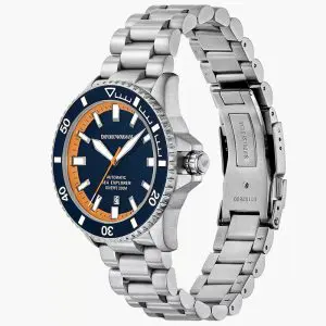 Alternative view of Emporio Armani Men’s Automatic Silver Stainless Steel Blue Dial 42mm Watch AR60090