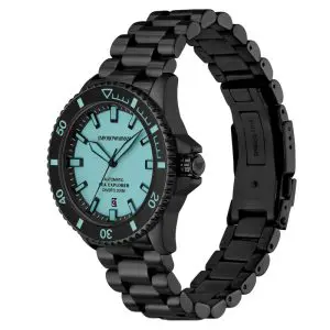 Alternative view of Emporio Armani Men’s Automatic Black Stainless Steel Ice Blue Dial 42mm Watch AR60084