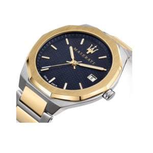 Alternative view of Maserati Men’s Quartz Two-Tone Stainless Steel Blue Dial 45mm Watch R8853142008