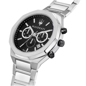 Alternative view of Maserati Men’s Chronograph Quartz Silver Stainless Steel Black Dial 45mm Watch R8873642004