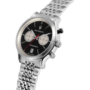 Alternative view of Maserati Men’s Chronograph Quartz Silver Stainless Steel Black Dial 42mm Watch R8873638001
