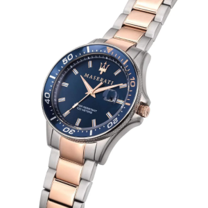 Alternative view of Maserati Men’s Quartz Two-Tone Stainless Steel Blue Dial 44mm Watch R8853140003