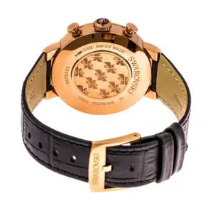 Alternative view of SWAROVSKI Women’s Swiss Made Quartz Black Leather Strap Black Dial 38mm Watch 5055209