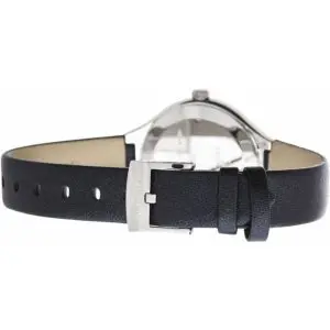 SWAROVSKI Women’s Swiss Made Quartz Black Leather Strap Black Mother Of Pearl Dial 31mm Watch 5242898