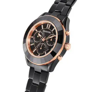 Alternative view of SWAROVSKI Unisex Swiss Made Quartz Black Stainless Steel Black Dial 39mm Watch 5610472