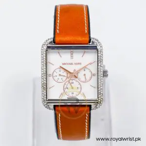 Michael Kors Women’s Quartz Brown Hybrid Strap Mother of Pearl Dial 33mm Watch MK2768/1