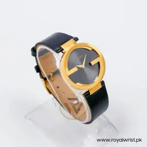 Gucci Unisex Swiss Made Quartz Black Leather Strap Black Dial 37mm Watch YA133326/1 - Image 7