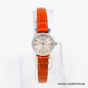 Alternative view of Emporio Armani Women’s Quartz Brown Leather Strap Grey 22mm Watch AR1685-3