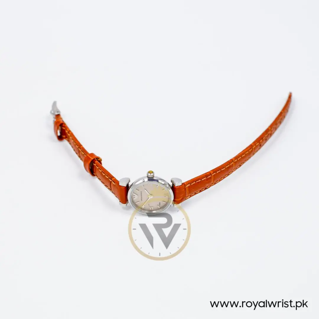 Emporio Armani Women’s Quartz Brown Leather Strap Grey 22mm Watch AR1685-3 - Image 10