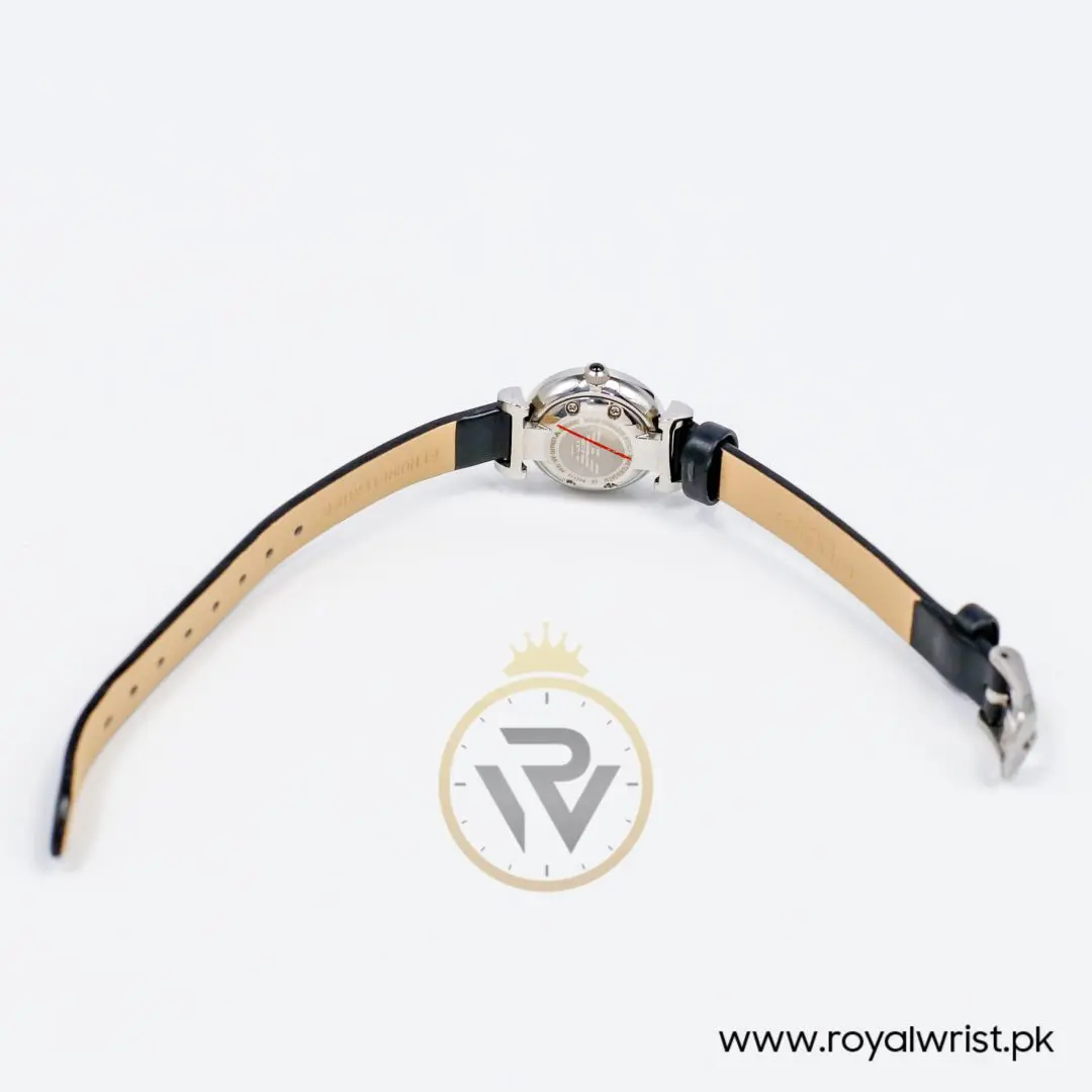 Emporio Armani Women’s Quartz Black Leather Strap Black Mother Of Pearl Dial 22mm Watch AR1684 - Image 12