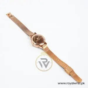 Olivia Burton Women's Quartz Rose Gold Stainless Steel Black Dial 30mm Watch HM1121-3 (Like New) - Image 10