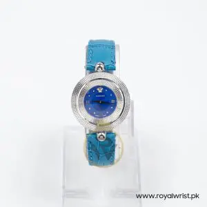 Alternative view of Versace Women’s Quartz Swiss Made Sky Blue Leather Strap Blue Dial 34mm Watch VE7900220 (Like New)