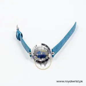Versace Women’s Quartz Swiss Made Sky Blue Leather Strap Blue Dial 34mm Watch VE7900220 (Like New) - Image 4