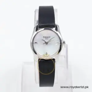 Tissot Women’s Quartz Swiss Made Black Leather Strap Mother Of Pearl Dial 28mm Watch T023.210.16.111.00-1