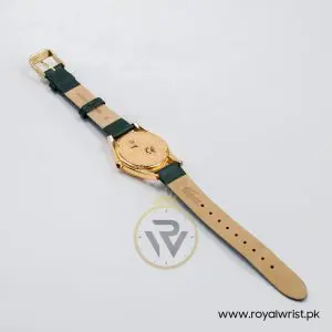 Ferragamo Women's Swiss Made Quartz Dark Green Leather Strap Red Dial 33mm Watch FG4070014 - Image 11