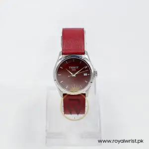 Alternative view of Tissot Women’s Quartz Swiss Made Red Leather Strap Maroon Dial 33mm Watch T035.210.16.371.00 (Like New)
